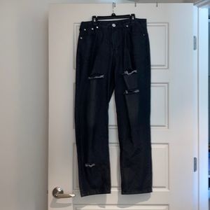 Shein Black Ripped Jeans